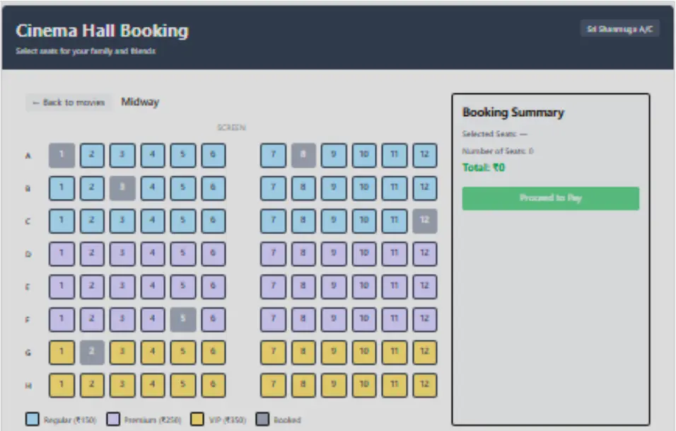 Seat Booking Web